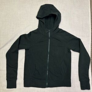 Lole Women’s Small Dark Green Zip Up Hooded Sweatshirt Forest Hoody Comfy Spring